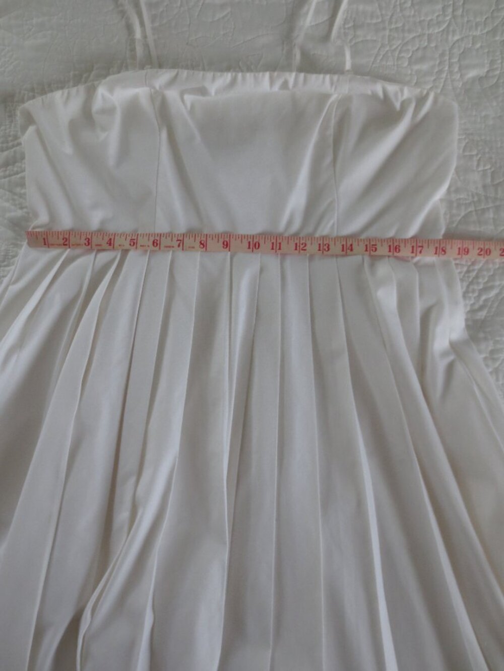 A New Strapless Day A-Line Pleated Midi Dress - Picture 12 of 15